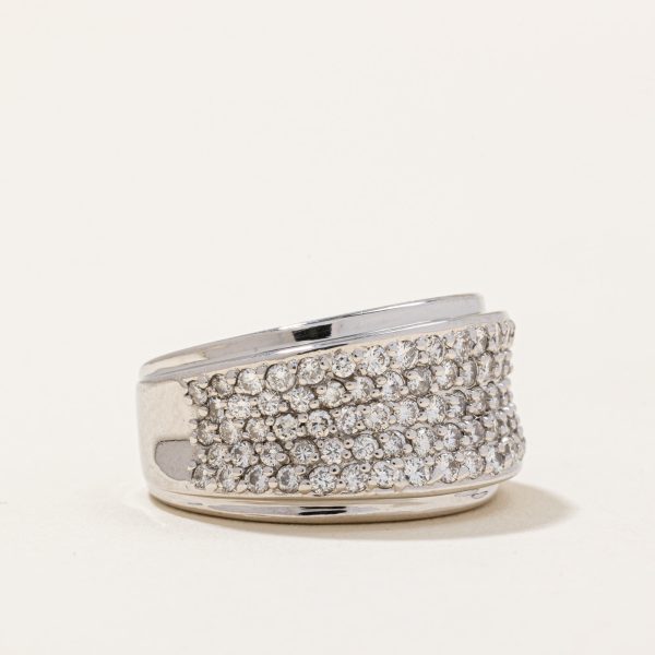 Pave Set Diamond Ring | 1.57ctw | SZ 6.5 | Discount