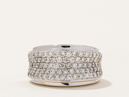 Pave Set Diamond Ring | 1.57ctw | SZ 6.5 | Discount