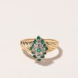 14K Yellow Gold Emerald & Diamond Ring | 0.30ctw, 0.22ctw | SZ 7.25 For Discount