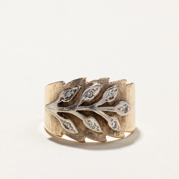 Textured Diamond Wide Ring | 0.08ctw | SZ 6.5 | Online Hot Sale