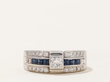 Diamond & Sapphire Ring | 0.84ctw, 0.44ctw | SZ 7 | For Discount