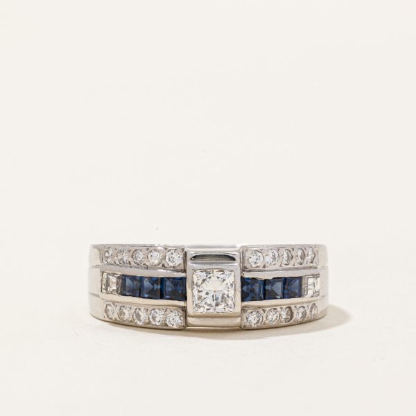 Diamond & Sapphire Ring | 0.84ctw, 0.44ctw | SZ 7 | For Discount