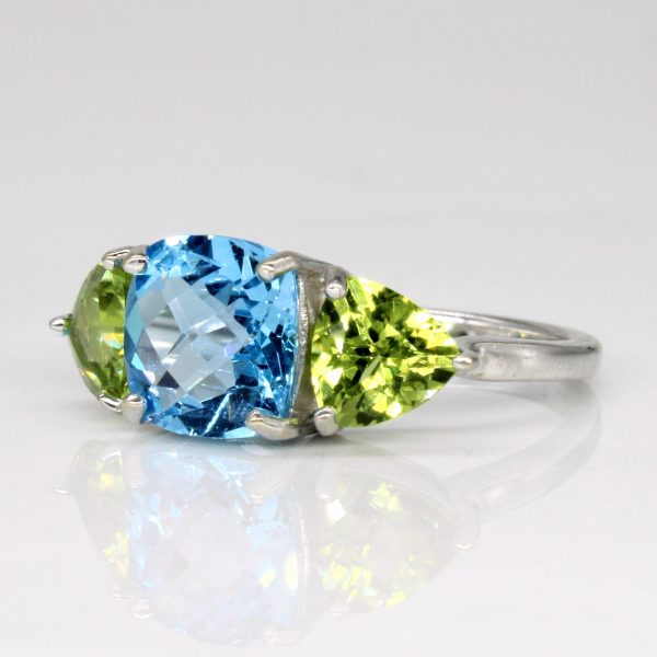 Topaz & Peridot Cocktail Ring | 2.75ct, 1.50ctw | SZ 6.5 | on Sale