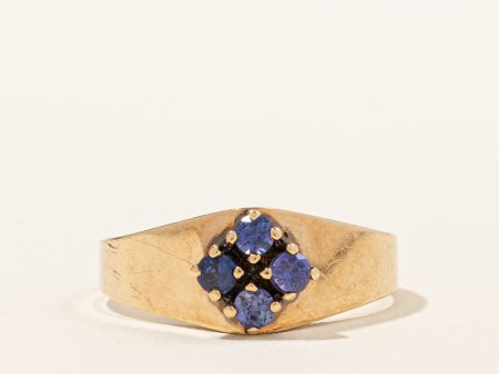 Synthetic Sapphire Cluster Ring | 0.24ctw | SZ 6.75 | Online Sale