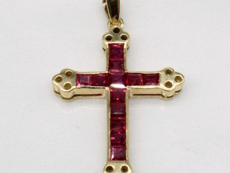 Ruby Cross Pendant | 0.65ctw | For Cheap