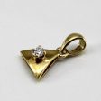 Solitaire Diamond Triangle Gold Pendant | 0.07ct | on Sale