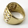 Textured Diamond Wide Gold Ring | 0.15ctw | SZ 6 | Supply