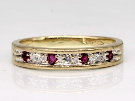 Ruby & Diamond Ring | 0.08ctw, 0.06ctw | SZ 5.75 | on Sale