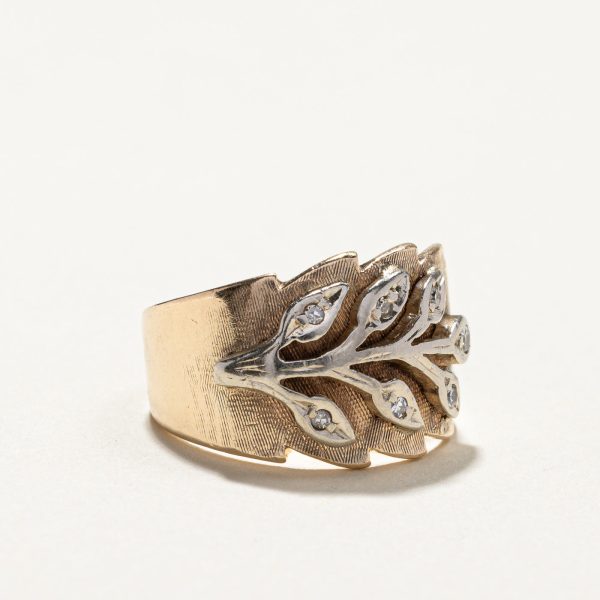 Textured Diamond Wide Ring | 0.08ctw | SZ 6.5 | Online Hot Sale