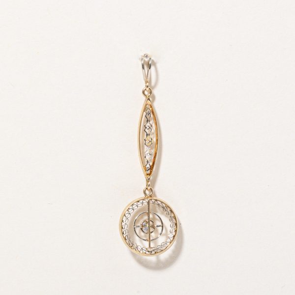 Vintage Diamond & Pearl Drop Pendant | 0.05ct | on Sale