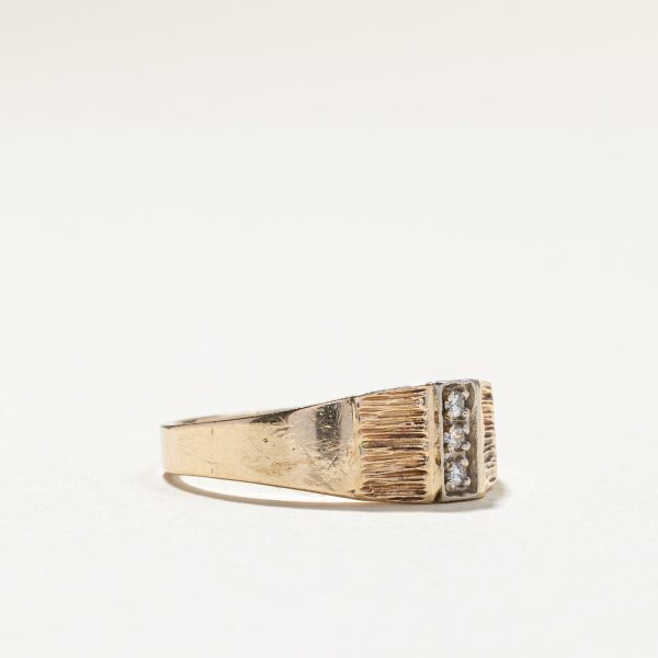 Textured Diamond Ring | 0.04ctw | SZ 9.75 | Supply