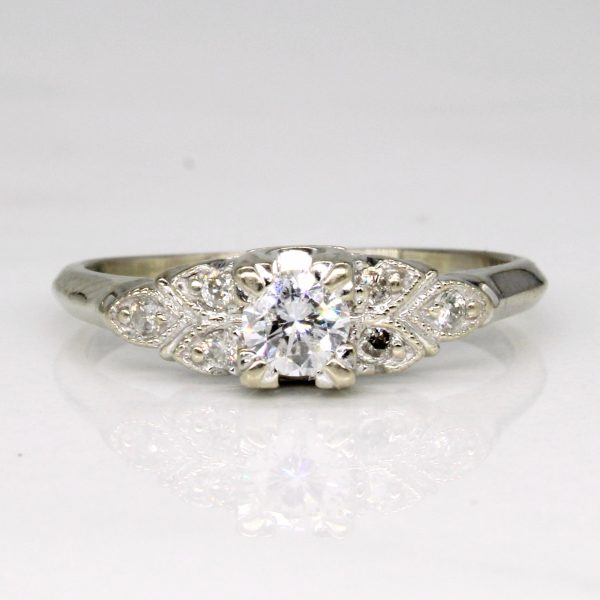 Vintage Diamond Engagement Ring | 0.28ctw | SZ 6.25 | Hot on Sale