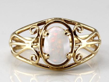 Textured Solitaire Opal Ring | 0.35ct | SZ 6.5 | Online Sale