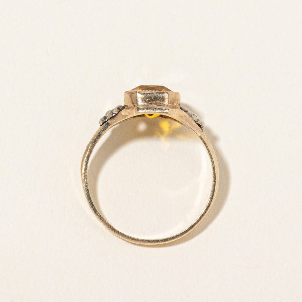 Yellow Glass Cocktail Ring | 1.10ct | SZ 4.75 | Online now