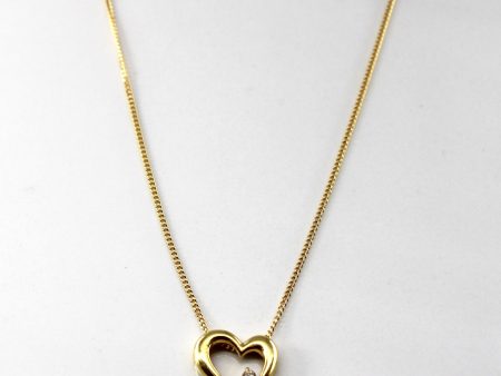 Diamond Heart Pendant Necklace | 0.12ctw | 16 | For Cheap