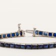 Synthetic Sapphire Tennis Bracelet | 14.00ctw | 7  | Fashion