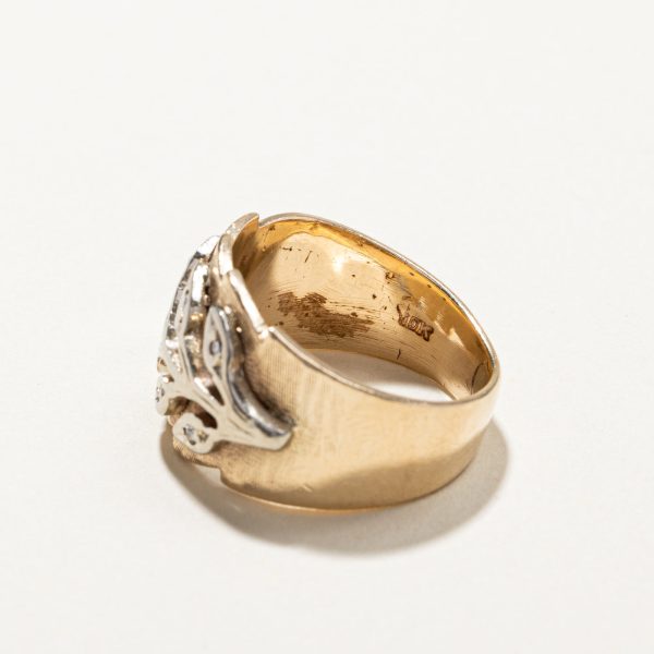 Textured Diamond Wide Ring | 0.08ctw | SZ 6.5 | Online Hot Sale