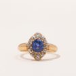 Victorian Colour Changing Sapphire & Diamond Halo Ring | 1.95ct, 0.89ctw | SZ 8.5 | Online