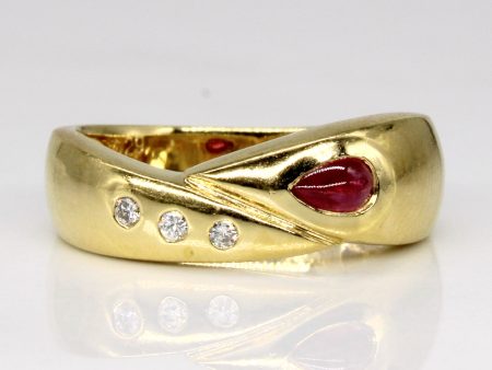 Ruby & Diamond Ring | 0.29ct, 0.05ctw | SZ 5.5 | Hot on Sale