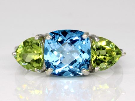 Topaz & Peridot Cocktail Ring | 2.75ct, 1.50ctw | SZ 6.5 | on Sale