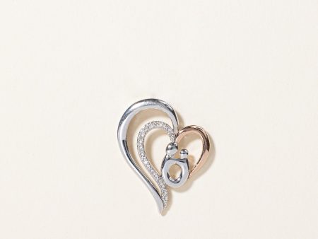 Sterling Silver Diamond Heart Pendant | 0.01ctw | Online now