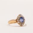 Victorian Colour Changing Sapphire & Diamond Halo Ring | 1.95ct, 0.89ctw | SZ 8.5 | Online