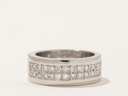 Pave Set Diamond Ring | 0.45ctw | SZ 6 | Discount