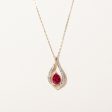 Synthetic Ruby & Natural Diamond Pendant Necklace | 0.70ct, 0.04ctw | 18  | For Sale