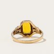 Yellow Glass Cocktail Ring | 1.10ct | SZ 4.75 | Online now