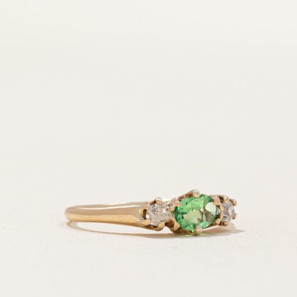 Tsavorite & Diamond Ring | 0.30ct, 0.13ctw | SZ 5.25 | Hot on Sale