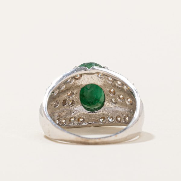 Emerald & Diamond Cocktail Ring | 2.15ct, 0.91ctw | SZ 7 | Sale