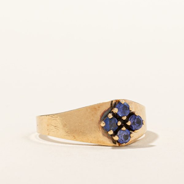 Synthetic Sapphire Cluster Ring | 0.24ctw | SZ 6.75 | Online Sale