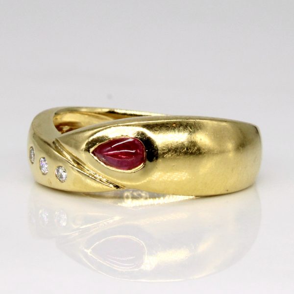 Ruby & Diamond Ring | 0.29ct, 0.05ctw | SZ 5.5 | Hot on Sale