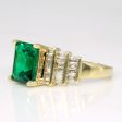 Synthetic Emerald & Natural Diamond Ring | 2.35ct, 0.68ctw | SZ 8.5 | Supply