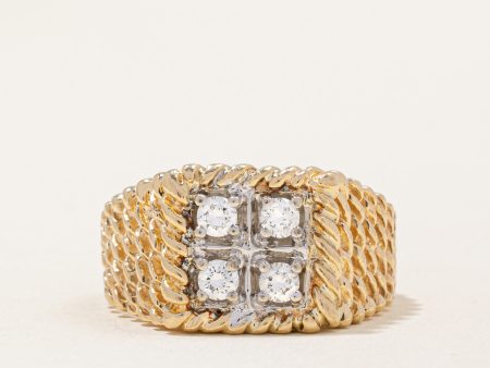 Textured Diamond Ring | 0.40ctw | SZ 11 | Online now