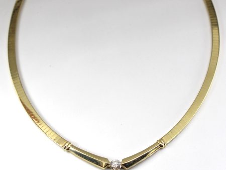 Solitaire Diamond Gold Necklace |0.67ct SI2 I1 I J | 17 | on Sale