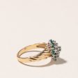 14K Yellow Gold Emerald & Diamond Ring | 0.30ctw, 0.22ctw | SZ 7.25 For Discount