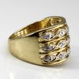 Textured Diamond Wide Gold Ring | 0.15ctw | SZ 6 | Supply