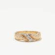 Textured Diamond Ring | 0.04ctw | SZ 6 | For Sale