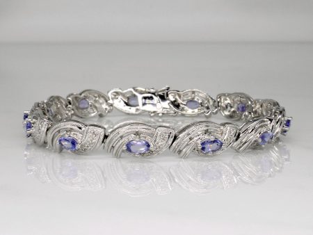 Tanzanite & Diamond Bracelet | 2.10ctw, 0.35ctw | 7.25  | Online Sale