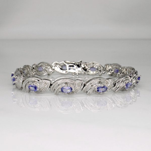 Tanzanite & Diamond Bracelet | 2.10ctw, 0.35ctw | 7.25  | Online Sale