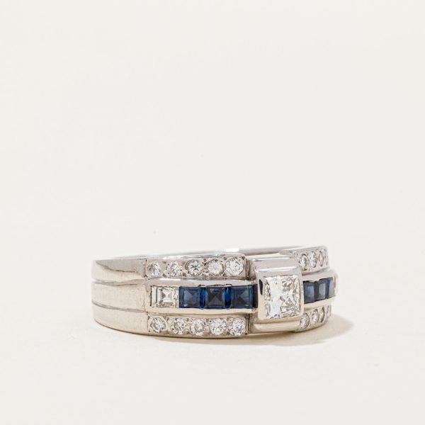 Diamond & Sapphire Ring | 0.84ctw, 0.44ctw | SZ 7 | For Discount