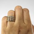 Textured Diamond Wide Gold Ring | 0.15ctw | SZ 6 | Supply