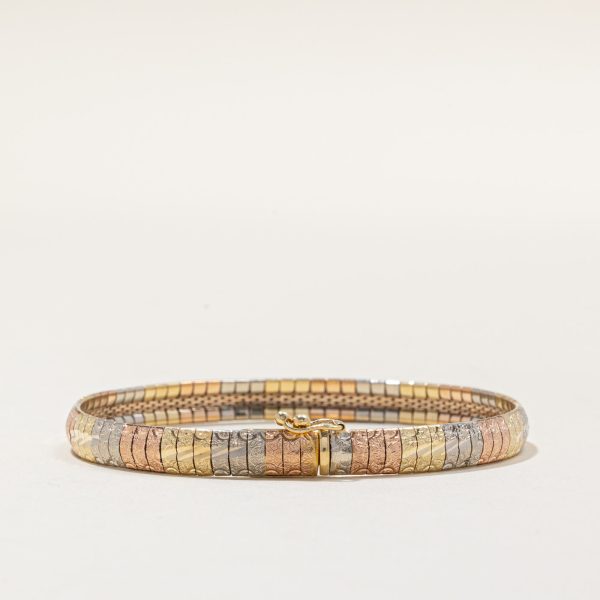 14k Tri Tone Gold Bracelet | 7  | Online Hot Sale