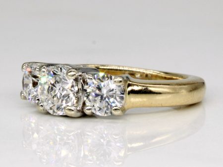 Three Stone Diamond Engagement Ring | 1.40ctw VS2 G | SZ 4 | Online Sale