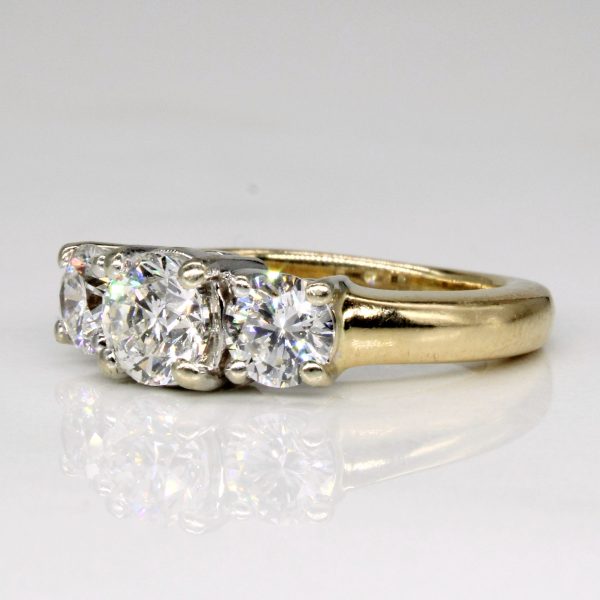 Three Stone Diamond Engagement Ring | 1.40ctw VS2 G | SZ 4 | Online Sale