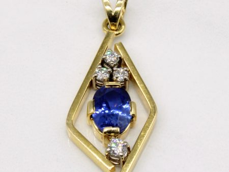 Sapphire & Diamond Pendant | 1.40ct, 0.19ctw | For Discount