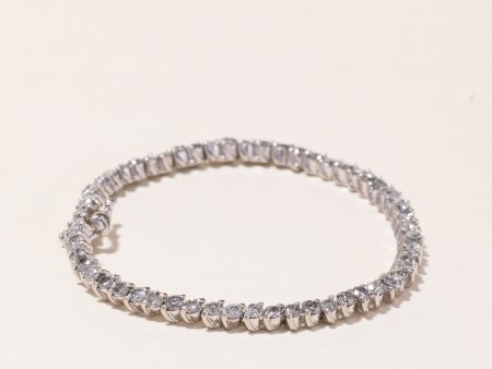 14k White Gold Diamond Tennis Bracelet | 4.00ctw | 7  Online