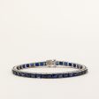 Synthetic Sapphire Tennis Bracelet | 14.00ctw | 7  | Fashion