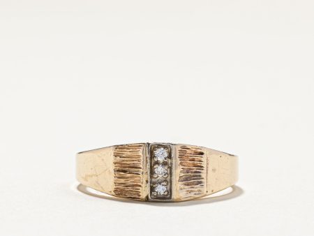 Textured Diamond Ring | 0.04ctw | SZ 9.75 | Supply